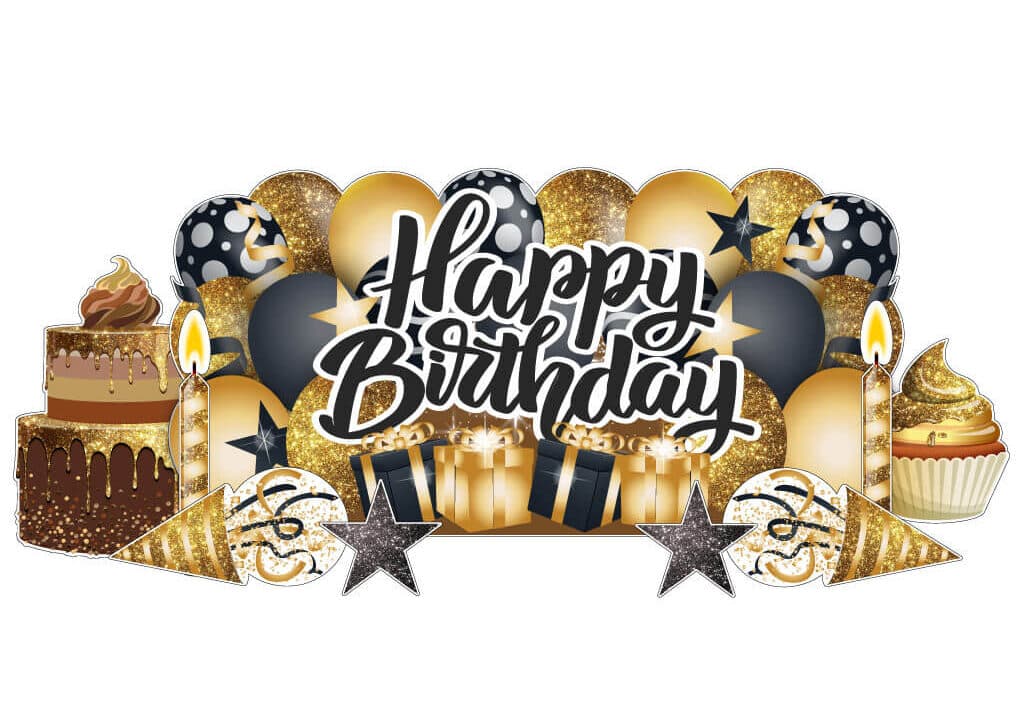 Birthday Backdrops Gold